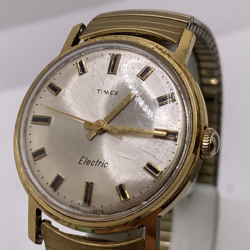 Vintage Timex Electric Mens Watch Working New Battery